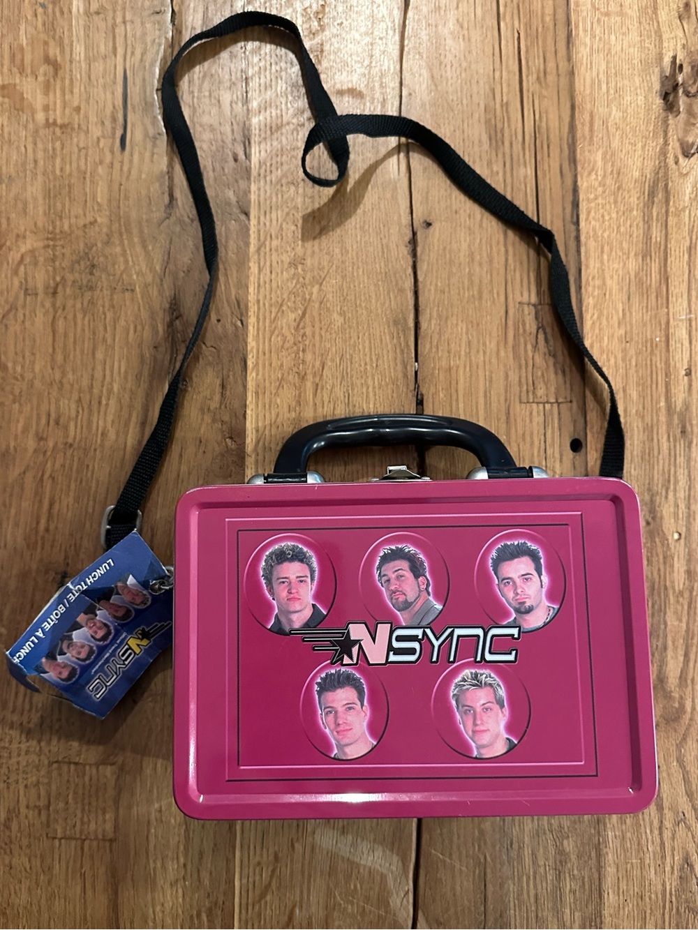 vintage 2000 NSYNC Pink Mini Metal Lunch Tote